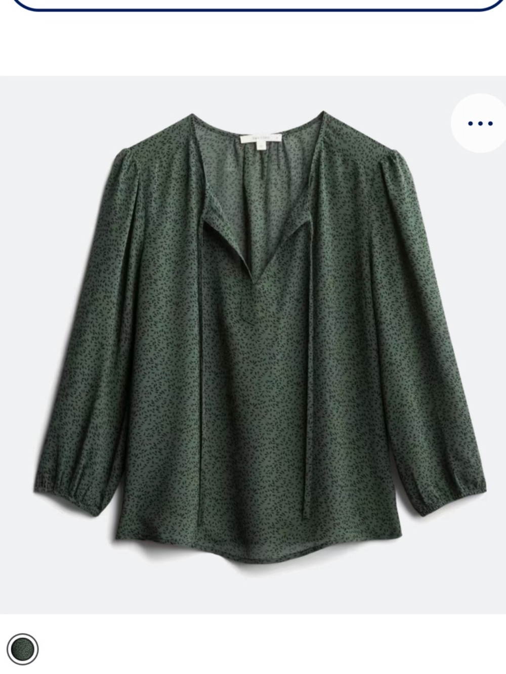 Elegant Green Patterned Women's Top